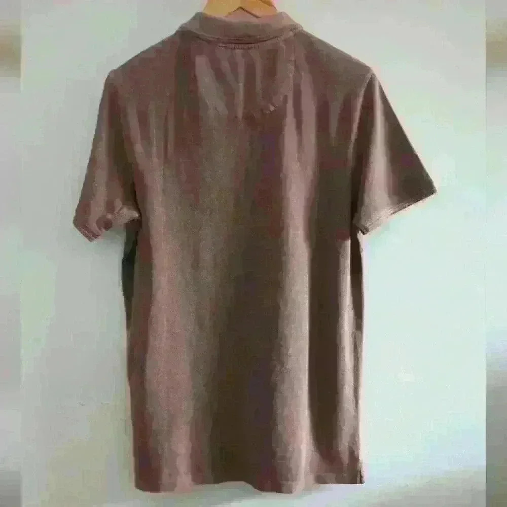 ONLY & SONS | Men's Brown Washed Onstravis Slim  SS Cotton Polo - Picture 4 of 6